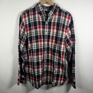 American Eagle Top Men Large Seriously Soft Classic Fit Plaid Flannel Shirt